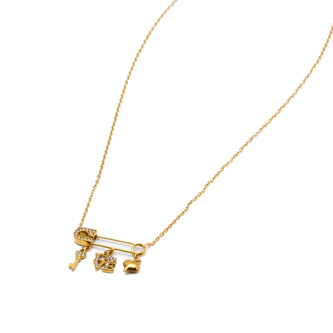 COLLAR ZO13881N DORADO Acero Inoxidable 2D31