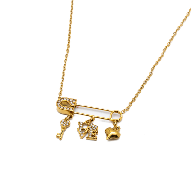 COLLAR ZO13881N DORADO Acero Inoxidable 2D31