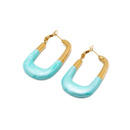 ARETES ZO13246E DORADO AZUL Acero Inoxidable F36 F55