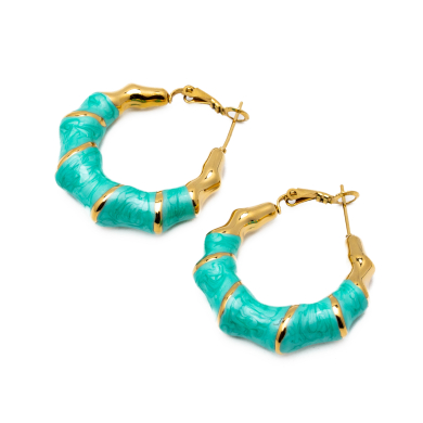 ARETES ZO13243E DORADO VERDE Acero Inoxidable F55