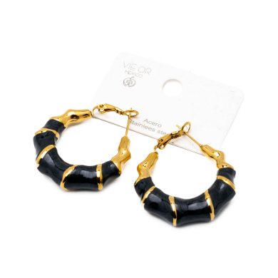 ARETES ZO13243E DORADO NRGRO Acero Inoxidable F55
