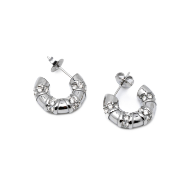 ARETES ZO15775E PLATEADO Acero Inxidable F25