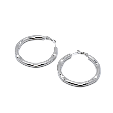 ARETES ZO13268E/50MM PLATEADO Acero Inoxidable F58