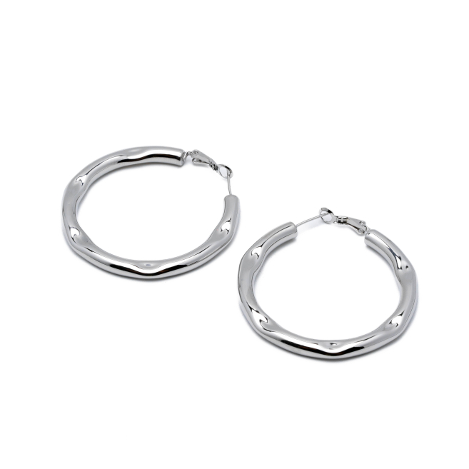ARETES ZO13268E/50MM PLATEADO Acero Inoxidable F58