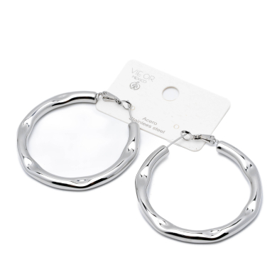 ARETES ZO13268E/50MM PLATEADO Acero Inoxidable F58