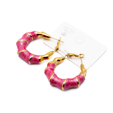 ARETES ZO13243E DORADO FUCIA Acero Inoxidable F55