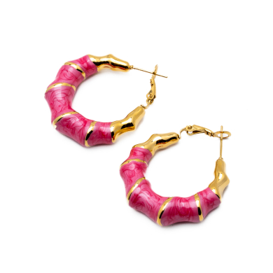 ARETES ZO13243E DORADO FUCIA Acero Inoxidable F55