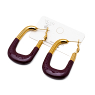 ARETES ZO13246E DORADO ROJO Acero Inoxidable F36