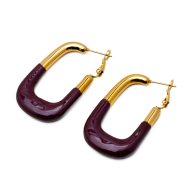 ARETES ZO13246E DORADO ROJO Acero Inoxidable F36
