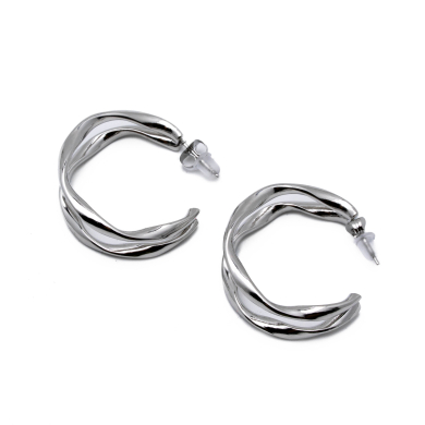 ARETES ZO13928E/32MM PLATEADO Acero Inoxidable F37