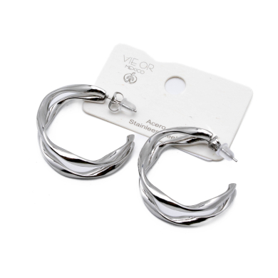 ARETES ZO13928E/32MM PLATEADO Acero Inoxidable F37