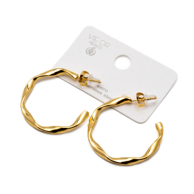 ARETES ZO14020E/40MM DORADO Acero Inoxidable F410