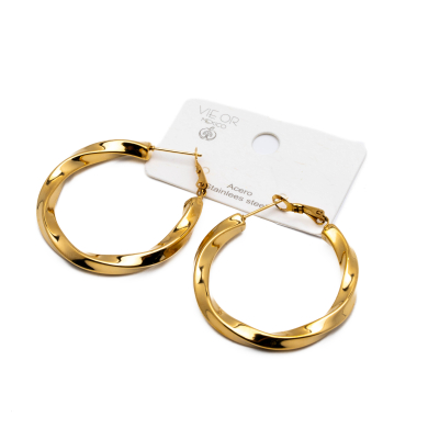 ARETES ZO14016E/40MM DORADO Acero Inoxidable F410