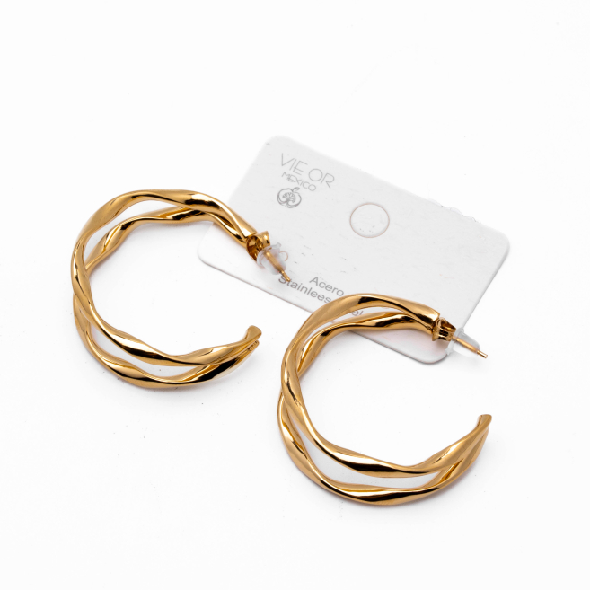 ARETES ZO13929E/37MM DORADO Acero Inoxidable F48