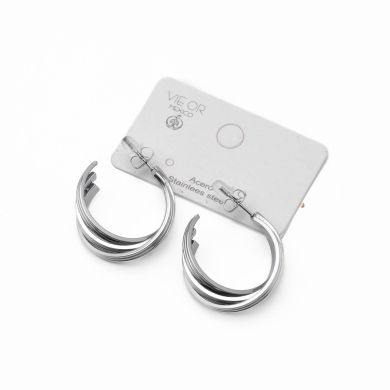 ARETES ZO14443E250 PLATEADO Acero Inoxidable F37