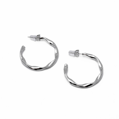 ARETES ZO14020E/40MM PLATEADO Acero Inoxidable F410