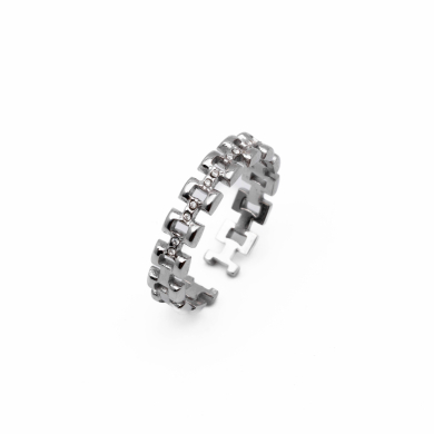 ANILLO ZO14128R PLATEADO Acero Inoxidable 2A22