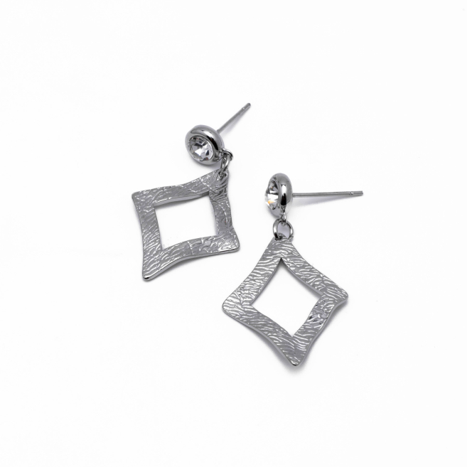 ARETES ZO13854E PLATEADO Acero Inxidable