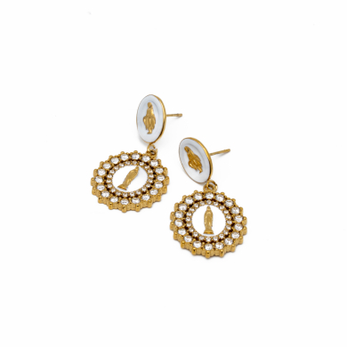 ARETES ZO13347E DORADO BLANCO Acero Inoxidable G36