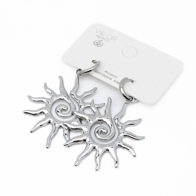 ARETES ZO14430E PLATEADO Acero Inxidable