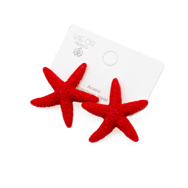 ARETES ZO14438E DORADO ROJO Acero Inoxidable G48