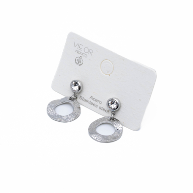 ARETES ZO13367E PLATEADO Acero Inoxidable G23