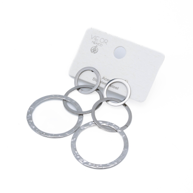 ARETES ZO6510E PLATEADO Acero Inxidable G51