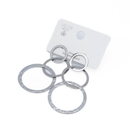 ARETES ZO6510E PLATEADO Acero Inxidable G51