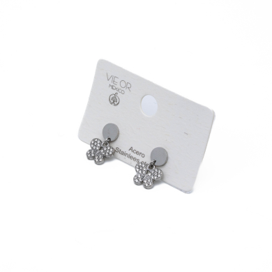 ARETES ZO14865E PLATEADO Acero Inxidable F41
