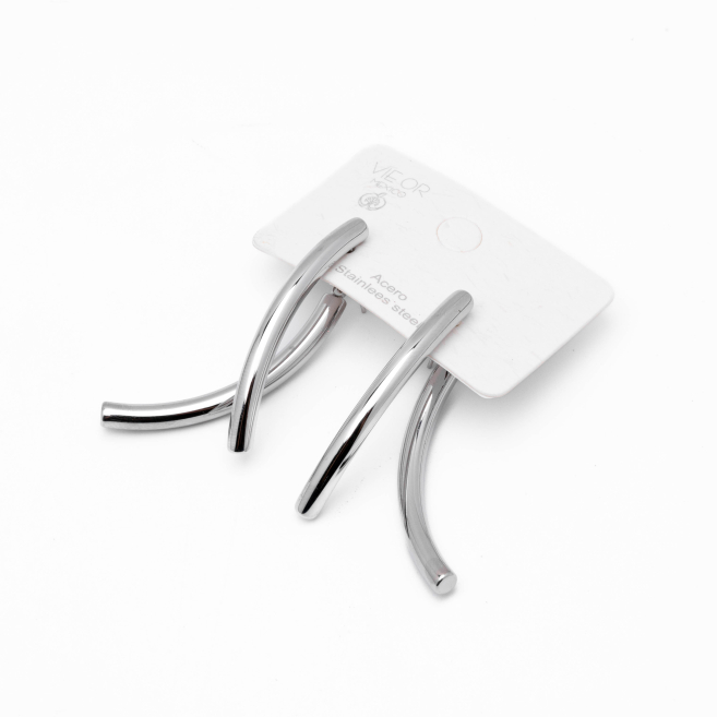 ARETES ZO14076E PLATEADO Acero Inoxidable F59
