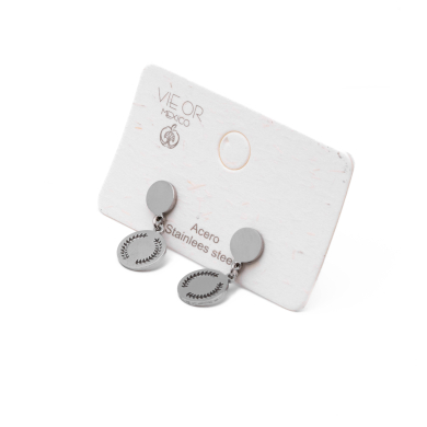 ARETES ZO2925E PLATEADO Acero Inoxidable G34