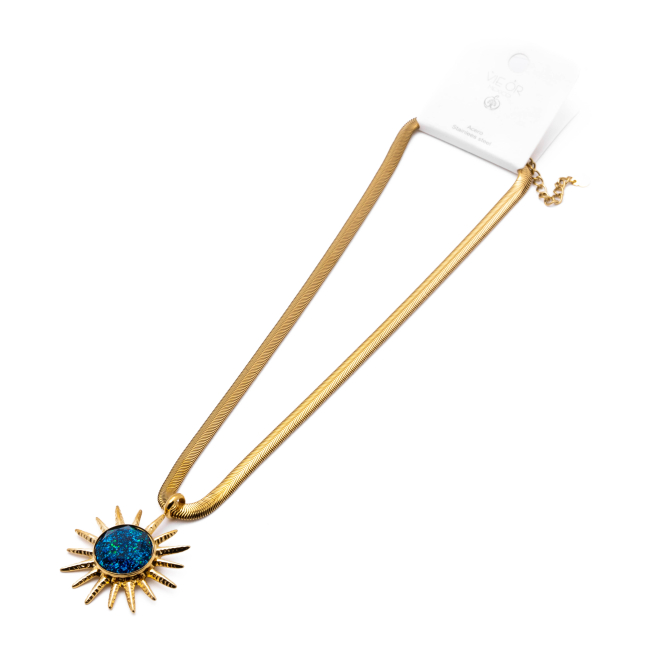 COLLAR Y00620 AZUL Acero Inoxidable 2D45