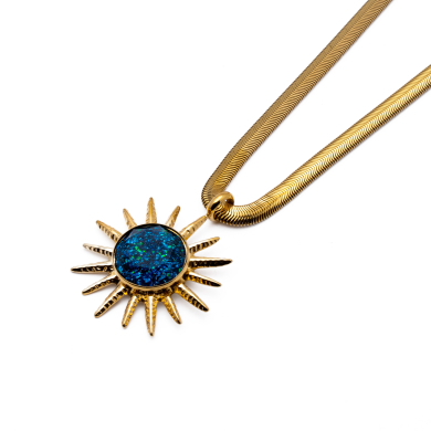 COLLAR Y00620 AZUL Acero Inoxidable 2D45