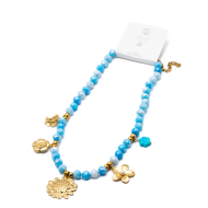 COLLAR Y00583 AZUL Acero Inoxidable E37