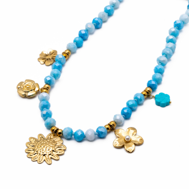 COLLAR Y00583 AZUL Acero Inoxidable E37