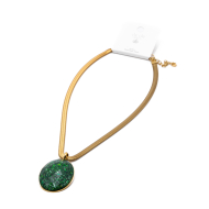 COLLAR Y00623 VERDE Acero Inoxidable 2D45