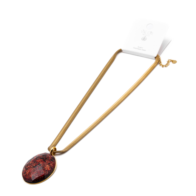 COLLAR Y00623 ROJO Acero Inoxidable 2D45