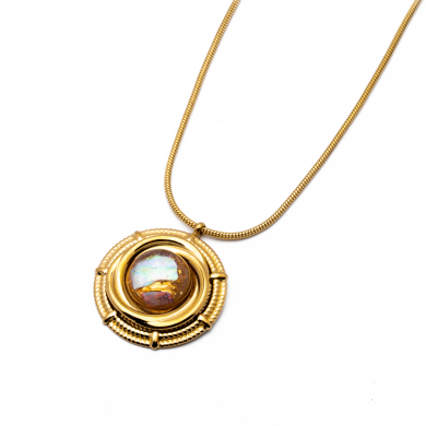 COLLAR Y00614 MARRON Acero Inoxidable 2D45