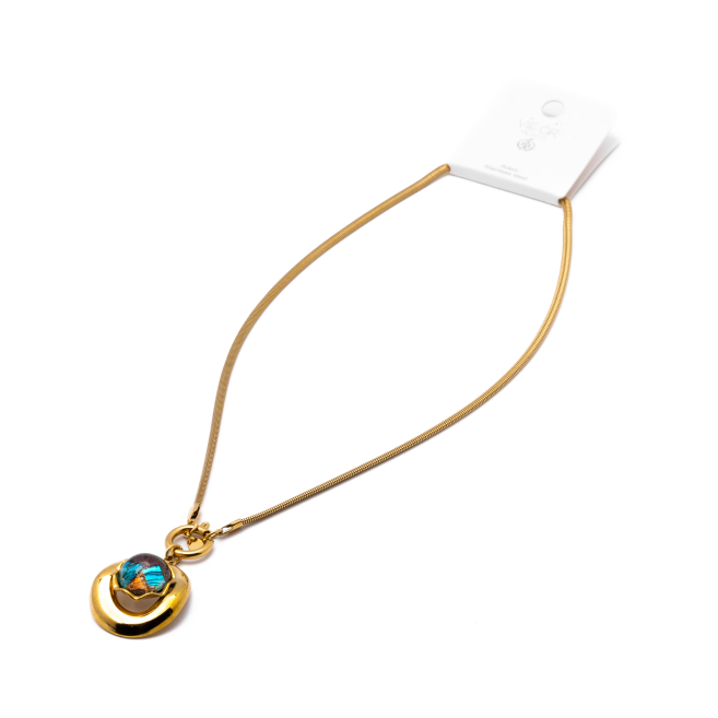 COLLAR Y00641 VERDE Acero Inoxidable 2D45