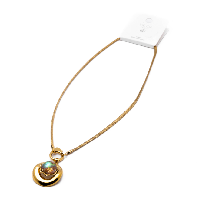 COLLAR Y00641 MARRON Acero Inoxidable 2D45