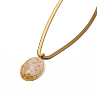 COLLAR Y00623 BEIG Acero Inoxidable 2D45