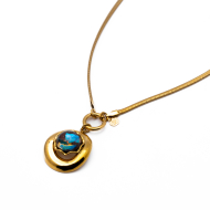 COLLAR Y00641 AZUL Acero Inoxidable 2D45