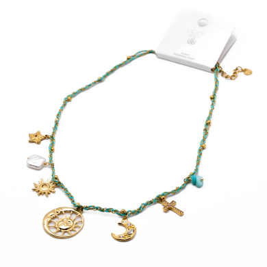 COLLAR Y00572 AZUL Acero Inoxidable E36