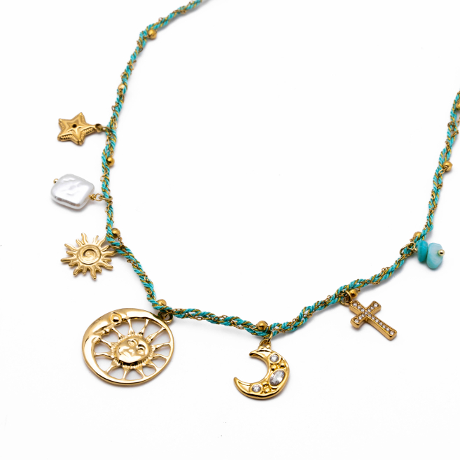 COLLAR Y00572 AZUL Acero Inoxidable E36