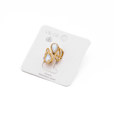 ANILLO Y00560 BLANCO Acero Inoxidable A28