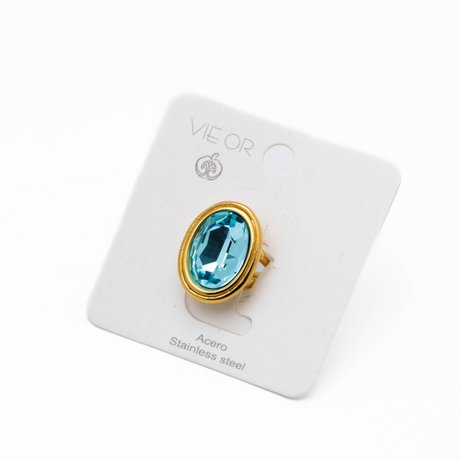 ANILLO Y00559 AZUL Acero Inoxidable A29