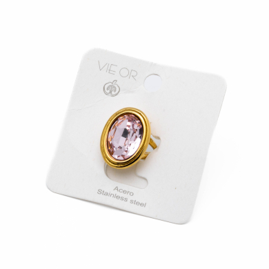 ANILLO Y00559 ROSA Acero Inoxidable A29