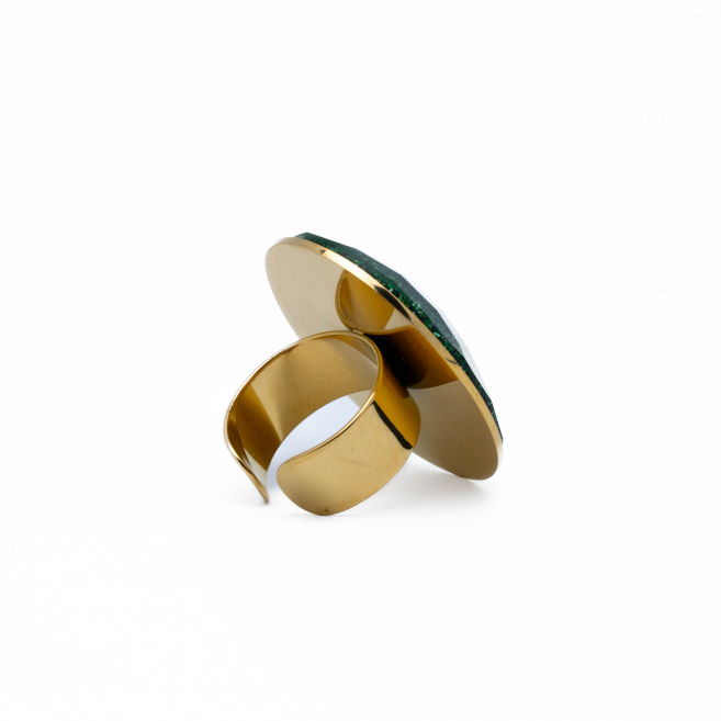 ANILLO Y00168 Verde Acero  Inoxidable -2A26 2A26
