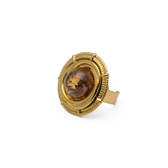 ANILLO Y00616 MARRON Acero Inoxidable A19