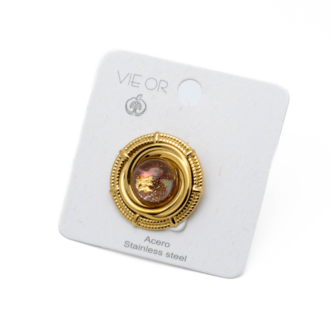 ANILLO Y00616 MARRON Acero Inoxidable A19